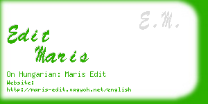 edit maris business card